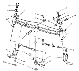 Front Axle Diagram and Parts List for 2284 864501-899000-145734100-146734100-14A734100 Cub Cadet Lawn Tractor